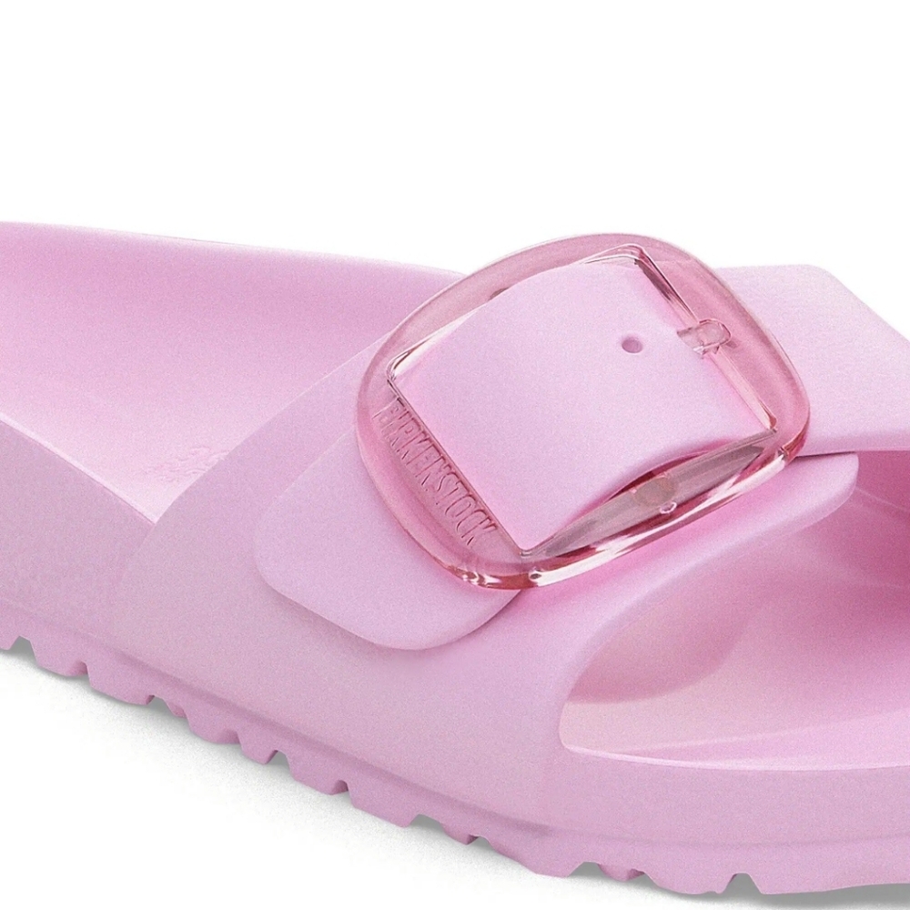 NEW Birkenstock Madrid Big Buckle Light Pink Slide Sandals Size 38 / US 7 - 7.5 - Picture 3 of 11